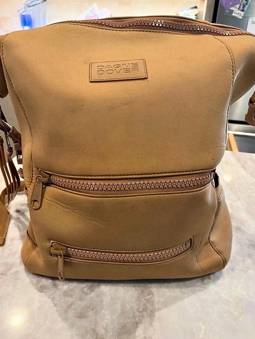 Dagne Dover Dakota Neoprene Backpack in Camel Brown